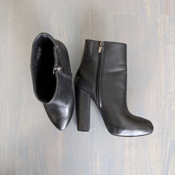 Aldo Shoes Aldo Leather 5 Inch Block Heel Booties Poshmark